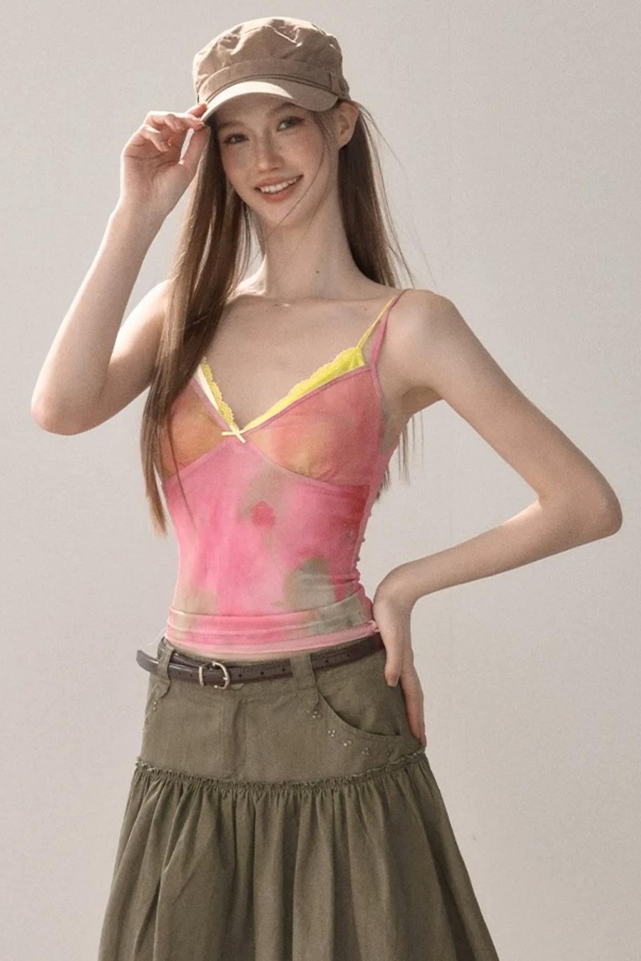 Lace Stitching Camisole Vest