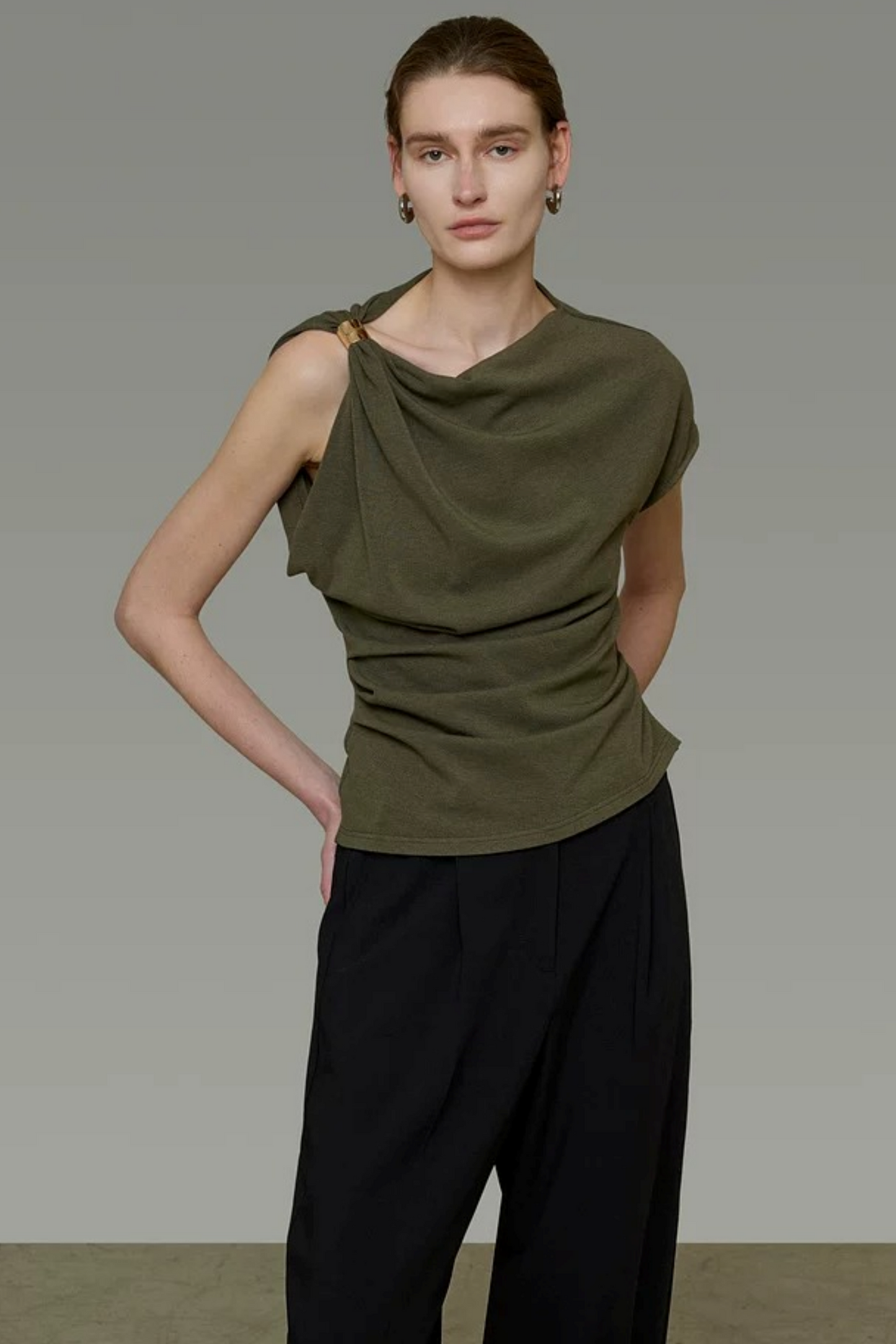 Unspoken Twist Knot Blouse