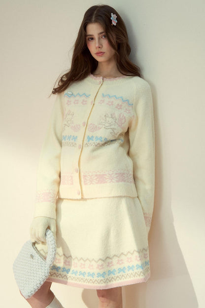 Sunset Fair Knitted Top & Skirt Set-Up