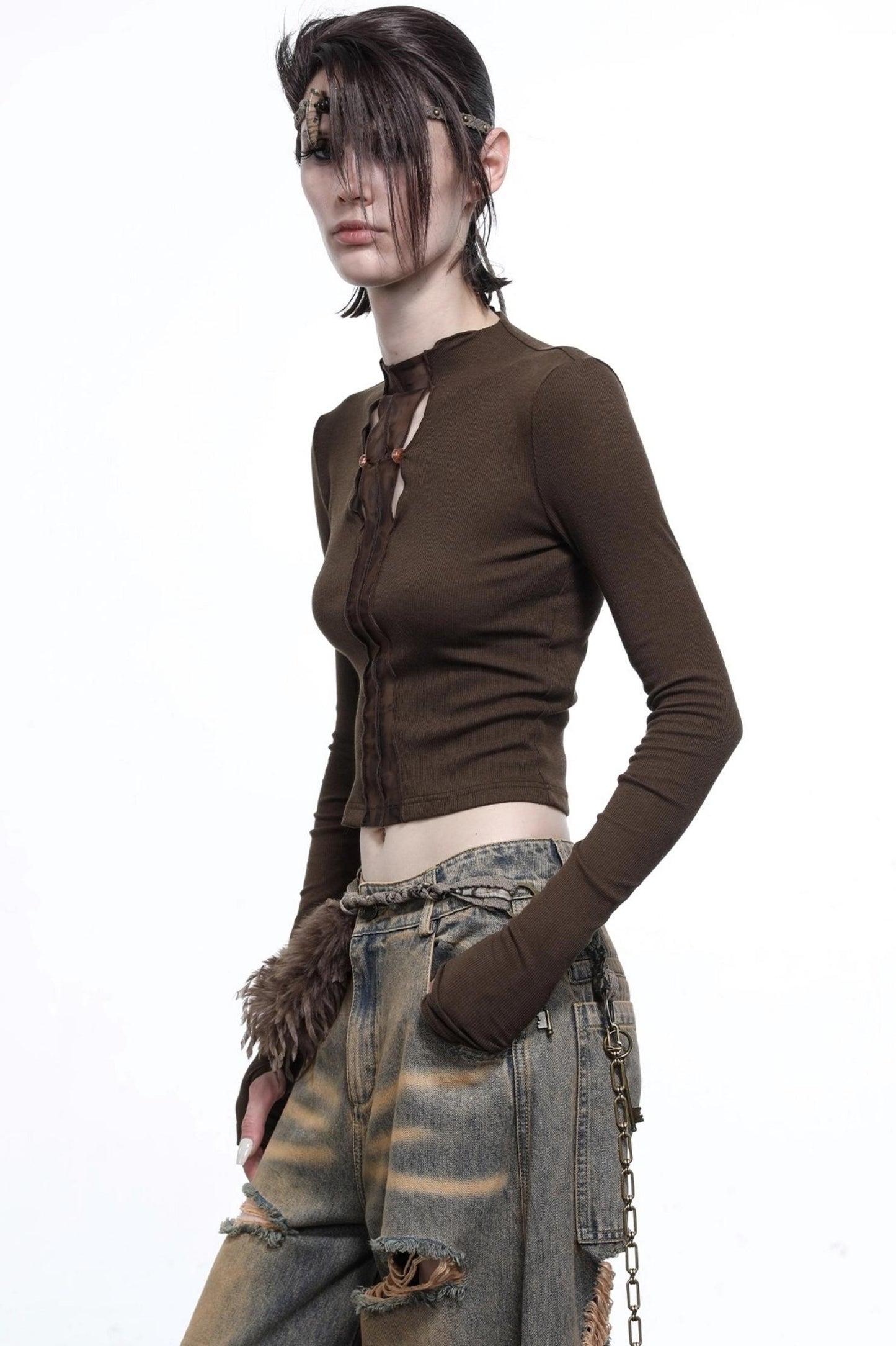 High Stretch Slim-Fit Mesh Top