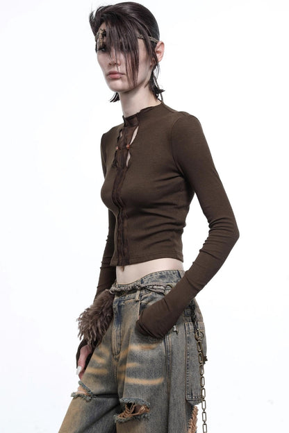 High Stretch Slim-Fit Mesh Top