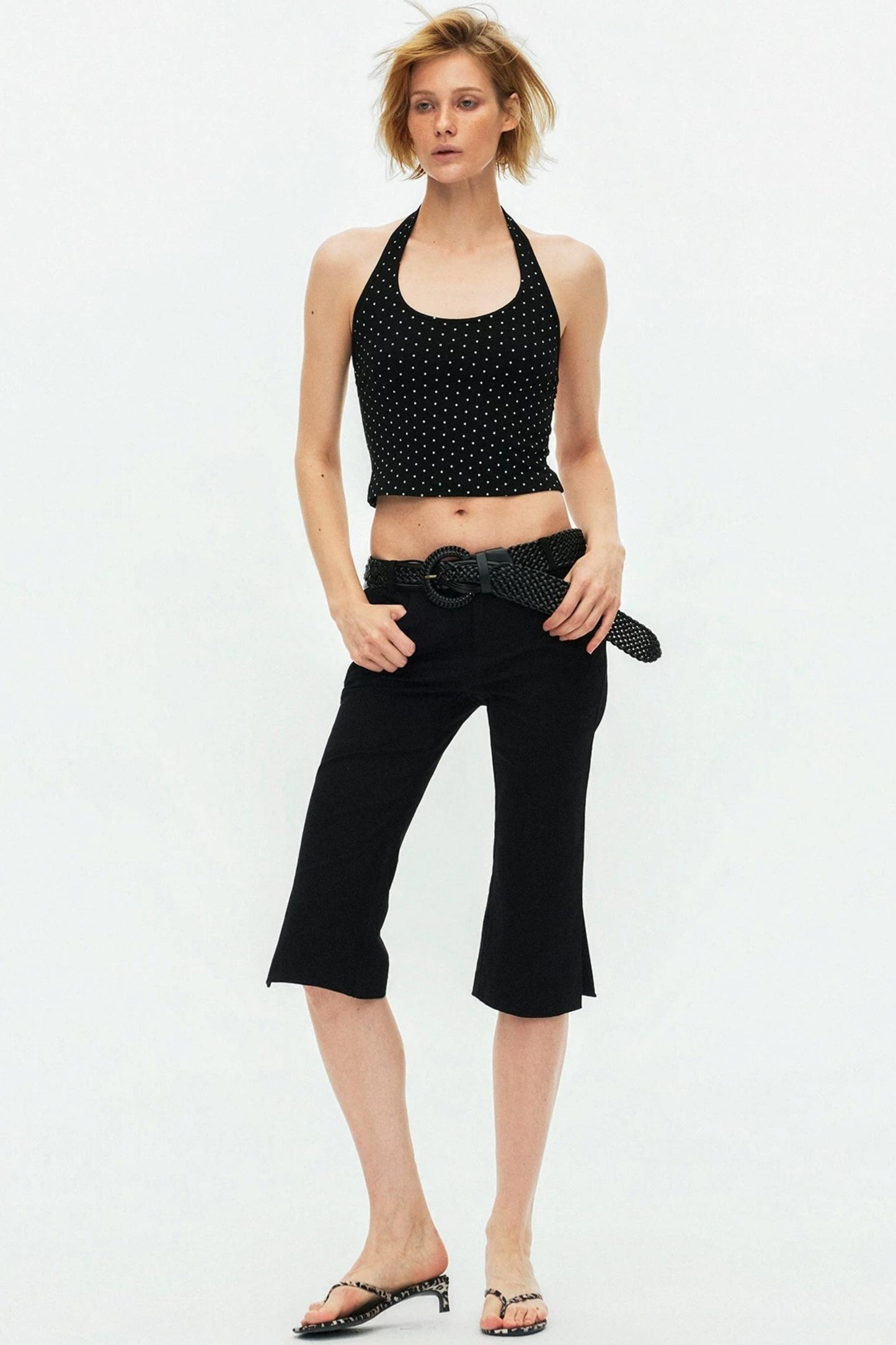 Color-Block Halter Camisole Top