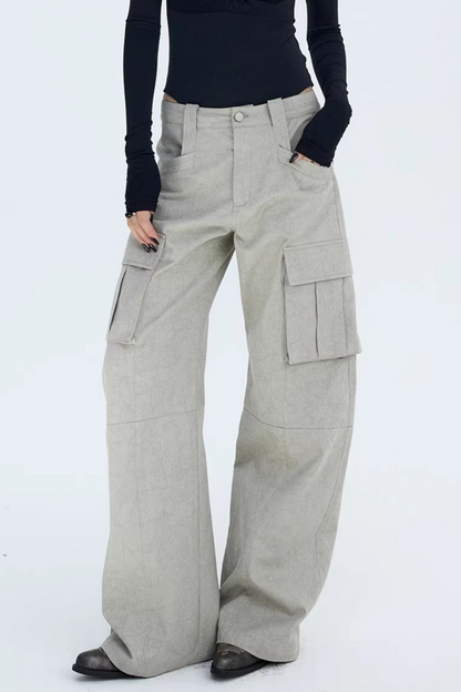 Vintage Glacier Gray Workwear Pants