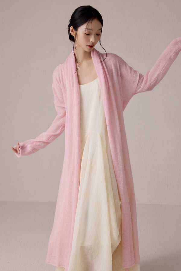 Pink Mohair Cardigan