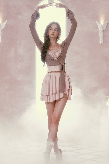Ballet Knit Three-Piece Set-Up