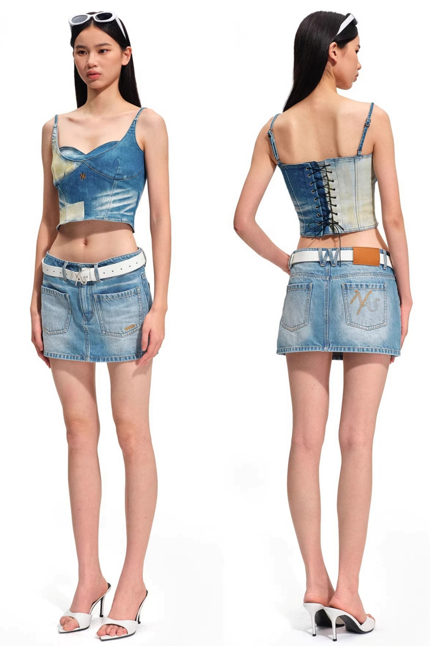 Equestrian Denim Corset Top