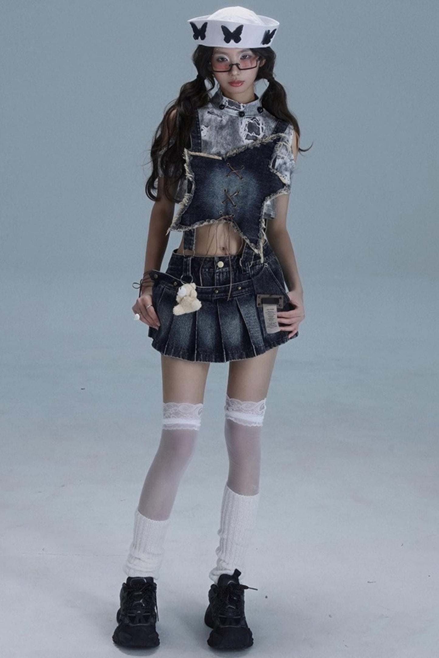 Denim Bib Culottes Set-Up