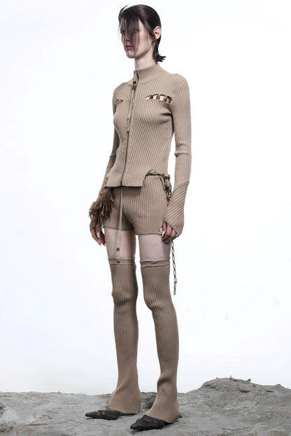 Heart Beaded Sweater Cardigan