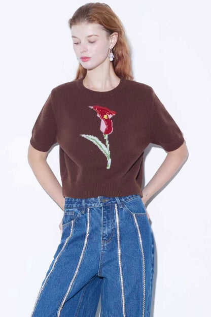 Merino Wool Art Jacquard Sweater