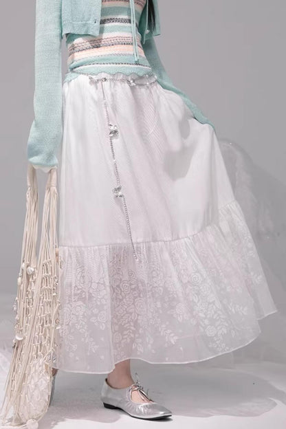 White Mist Gradient Skirt