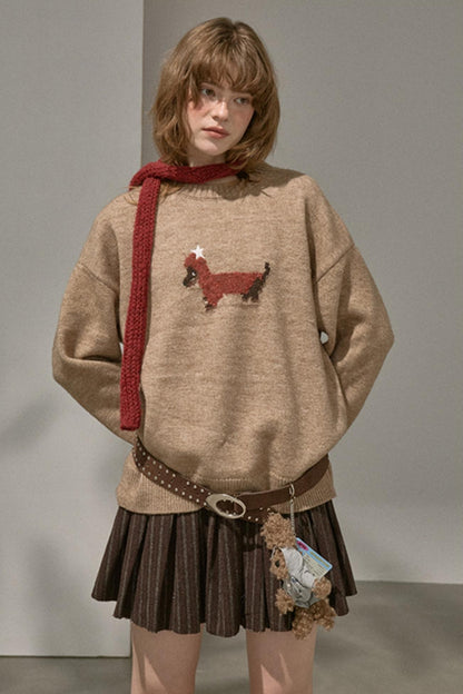 Holiday Dachshund Sweater Top