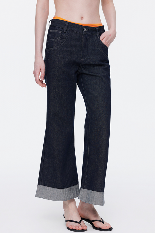 Vintage Denim Flared Pants