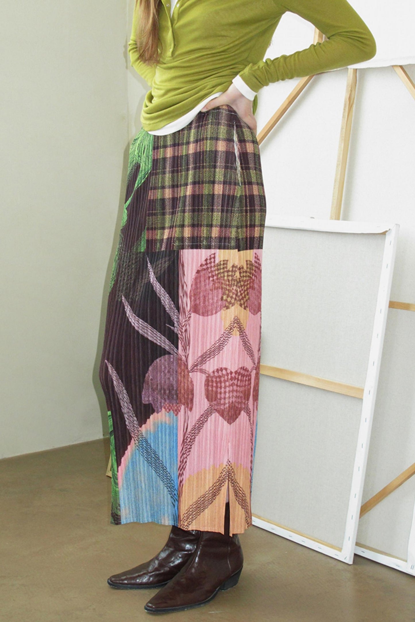 Pleated Retro Wave Skirt