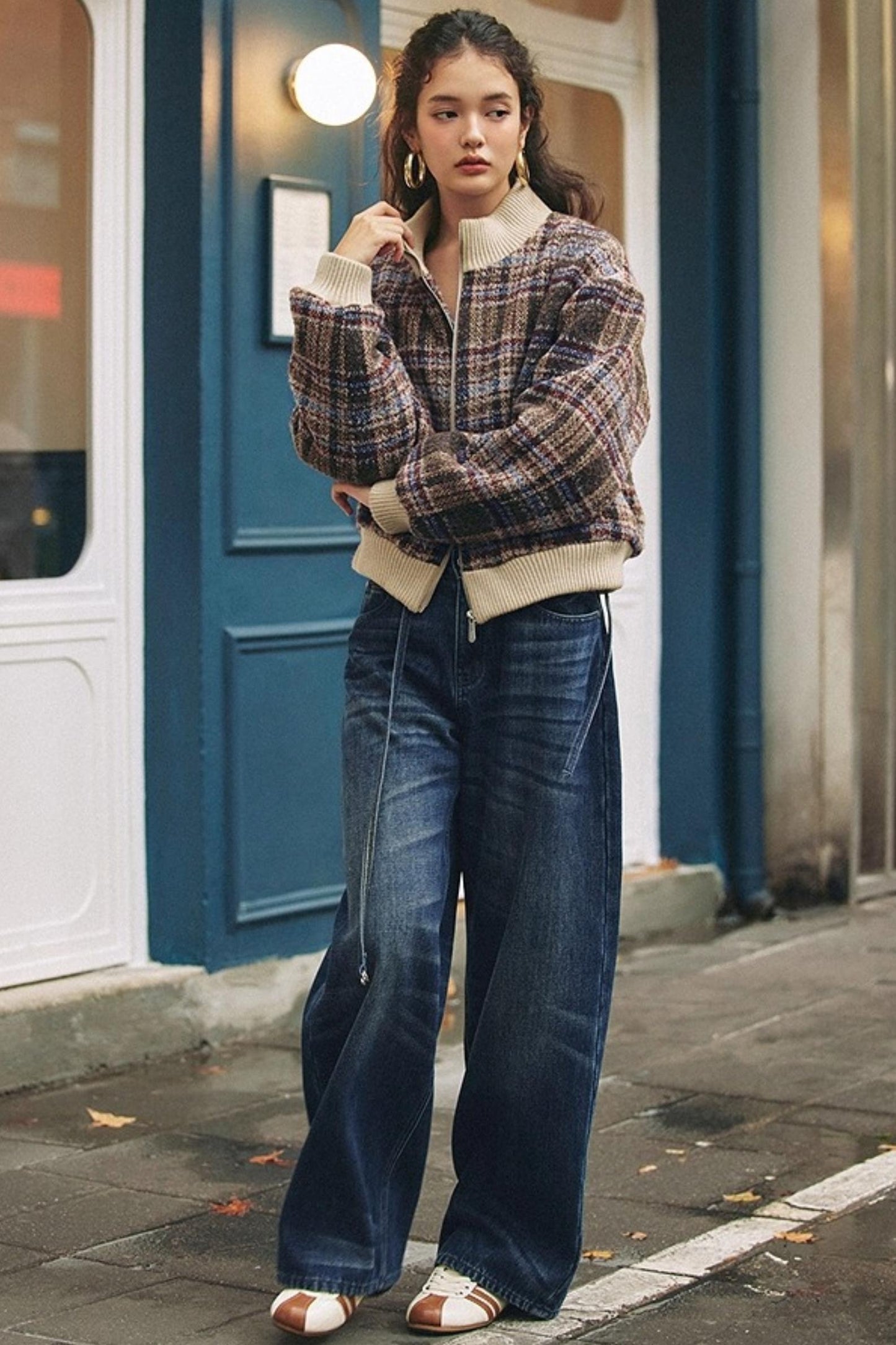 Dark Blue Vintage Whiskered Pants