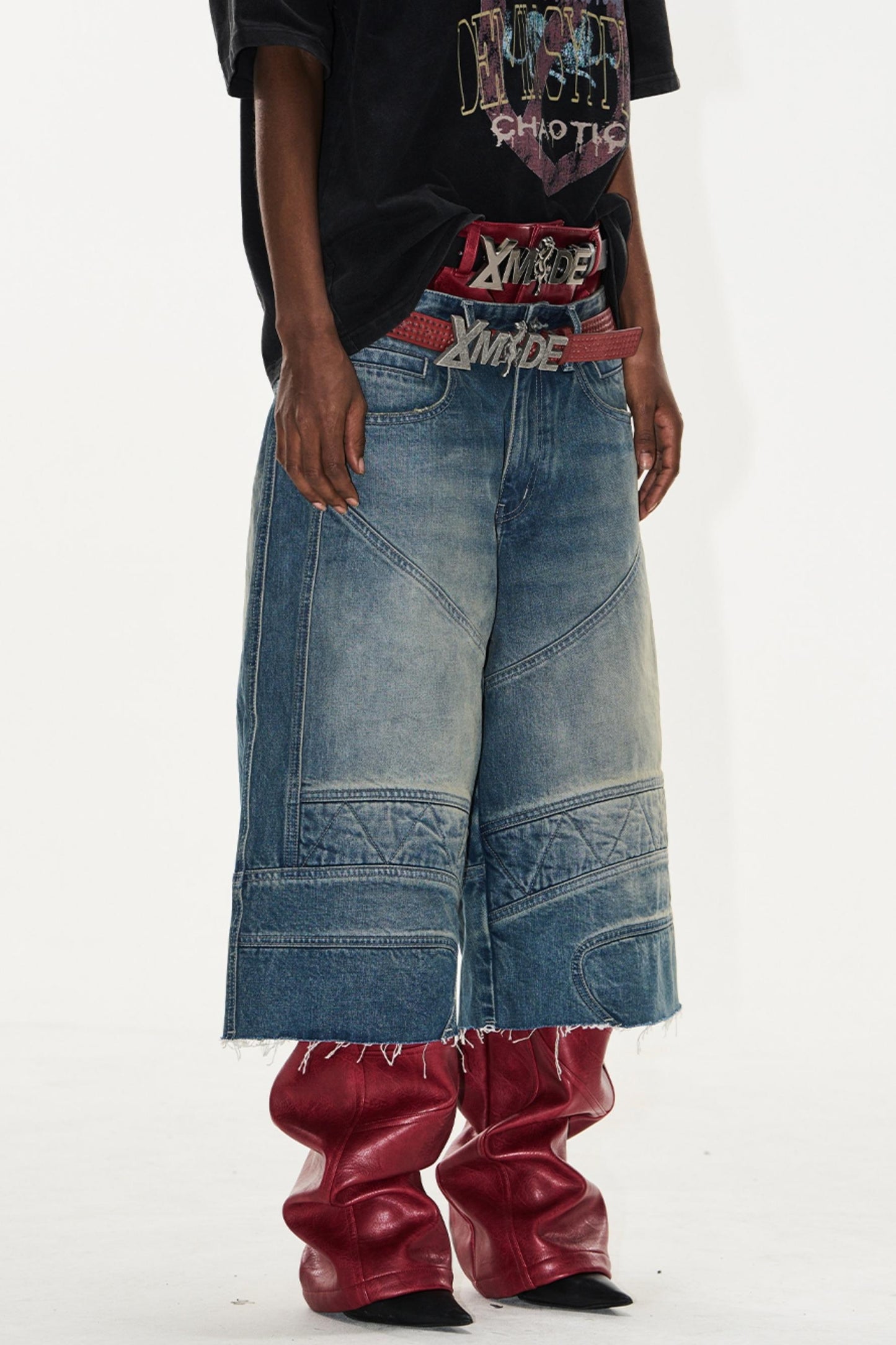 Distressed Raw-Hem Shorts