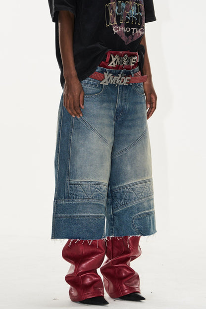 Distressed Raw-Hem Shorts