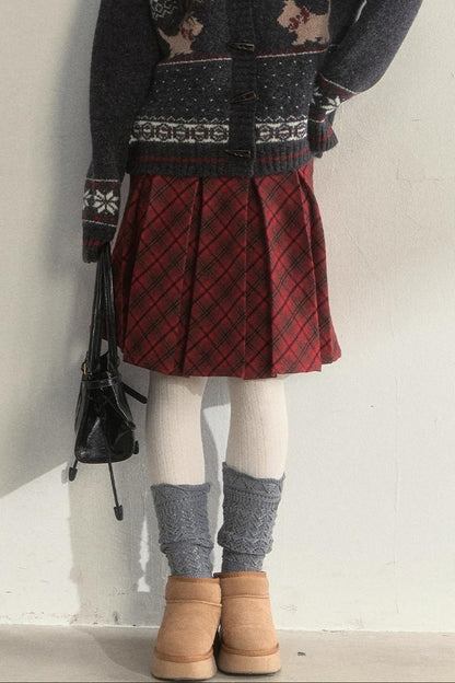 Retro Fair Isle Knitted Sweater Set-Up