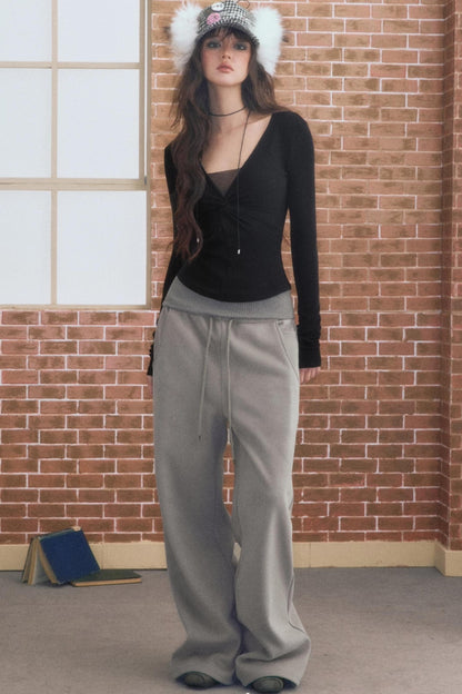 Simple Gray Fleece Sweatpants