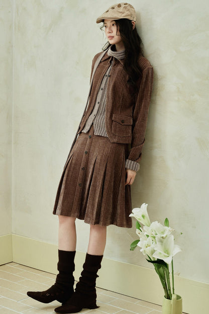 Vintage Fake Two-Piece Knitted Top Set-Up