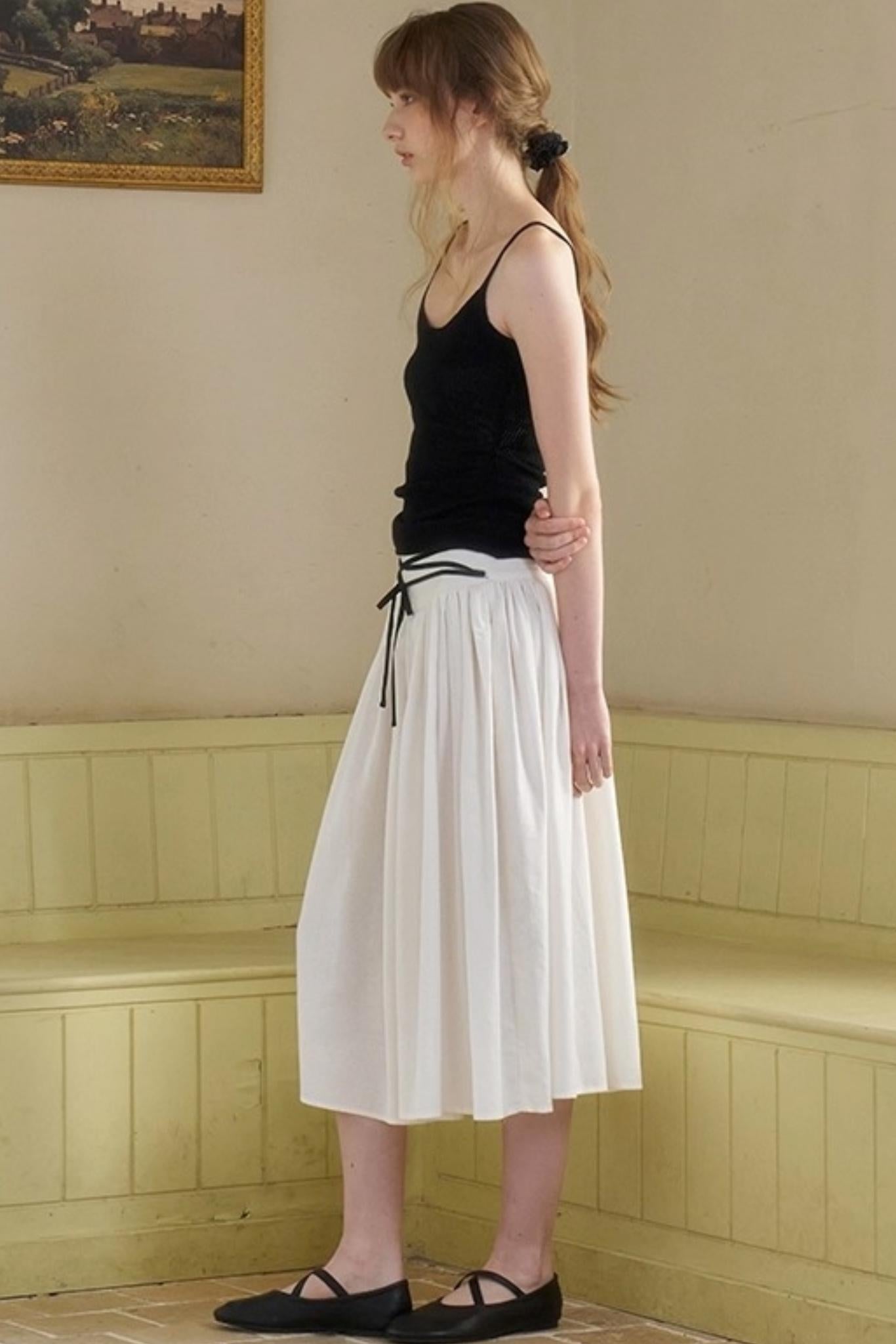 Retro Loose A-Line Stripe Skirt
