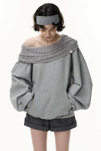 Loose Hooded Sweatshirt