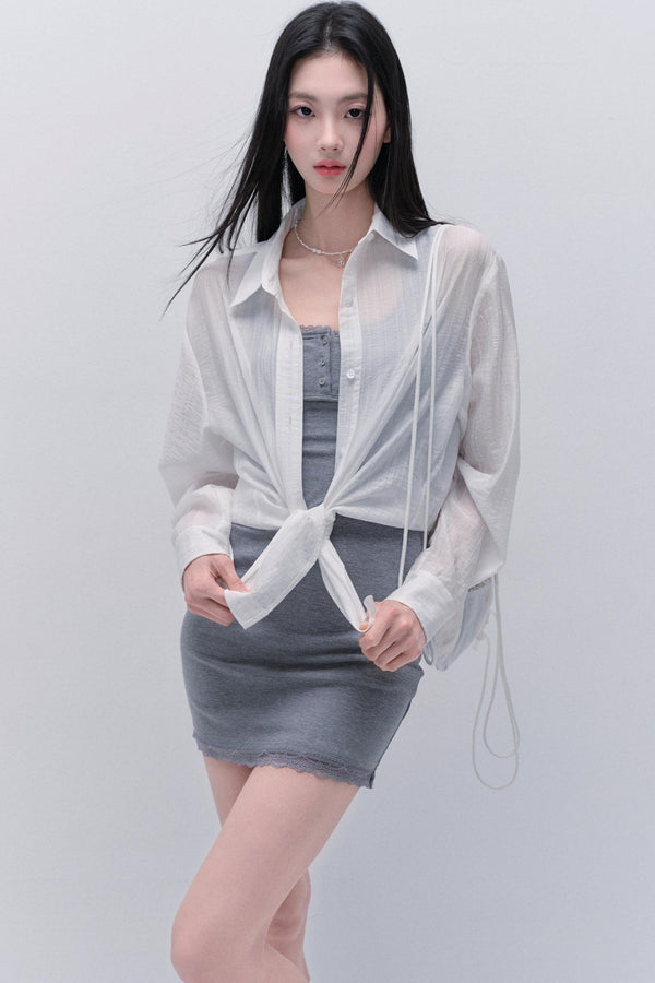 Airy Touch Textured Clear Shirt