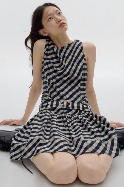 Vintage Check Acetate Dress