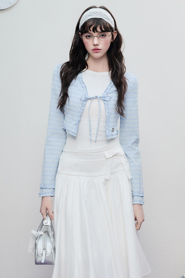 Lace Drawstring Cardigan