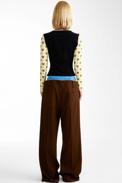 Cotton Puppy Print Base Top