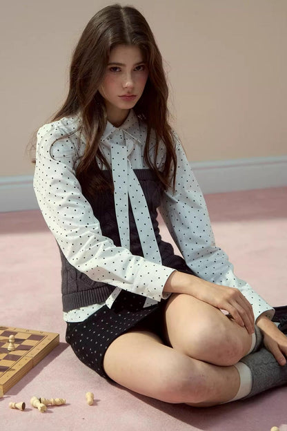 Collegiate Dot Pleats Set-Up