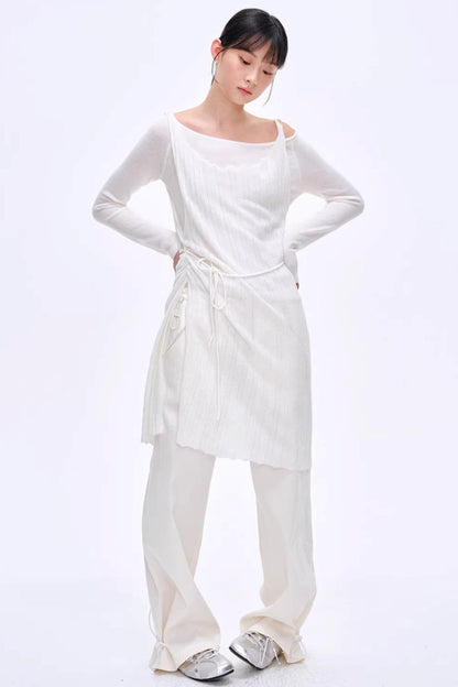 Lyocell Color-Block Pants