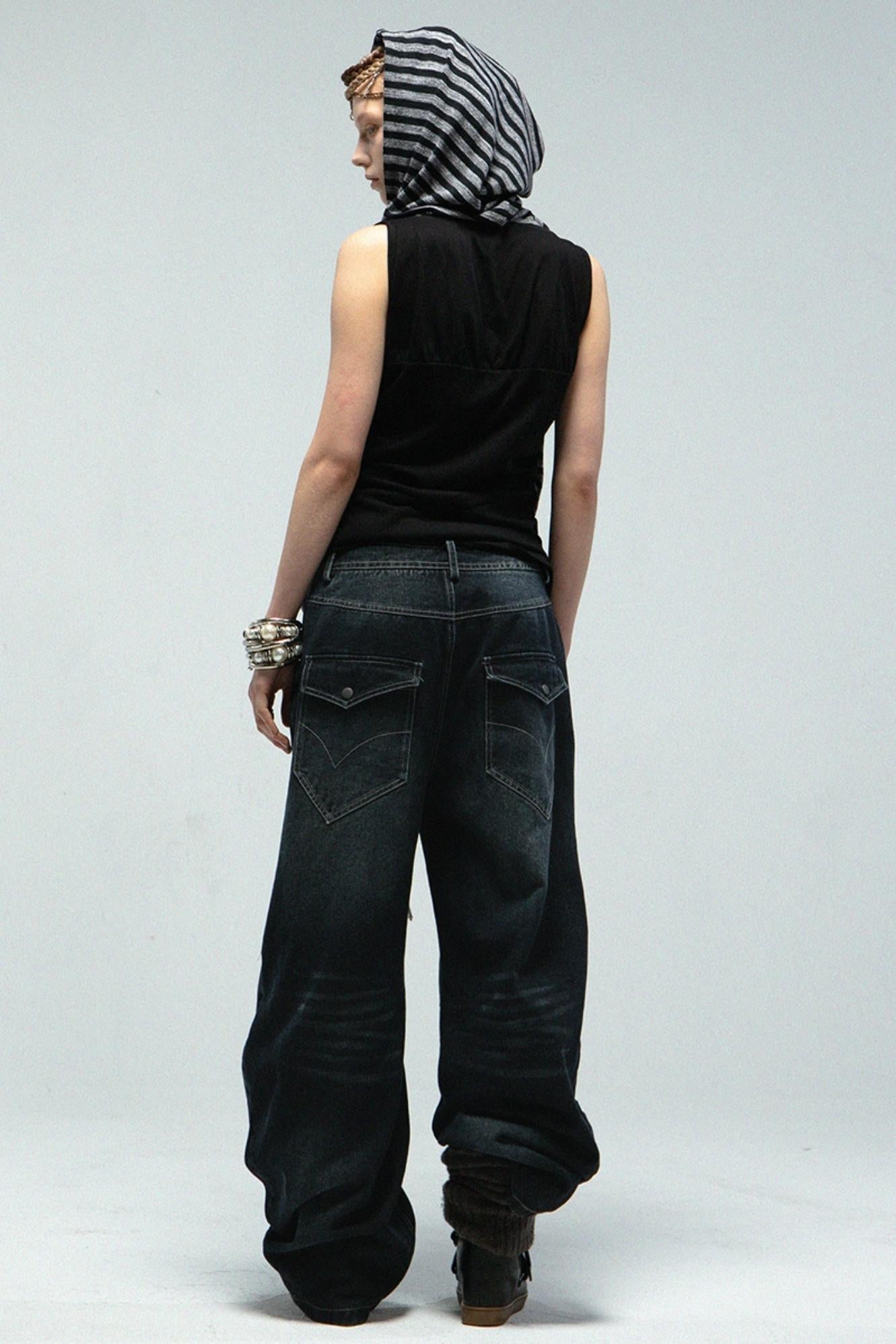 Vintage Wide Denim Pants