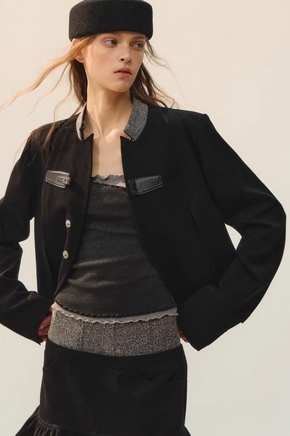 Jacke mit Tinte Border Patchwork