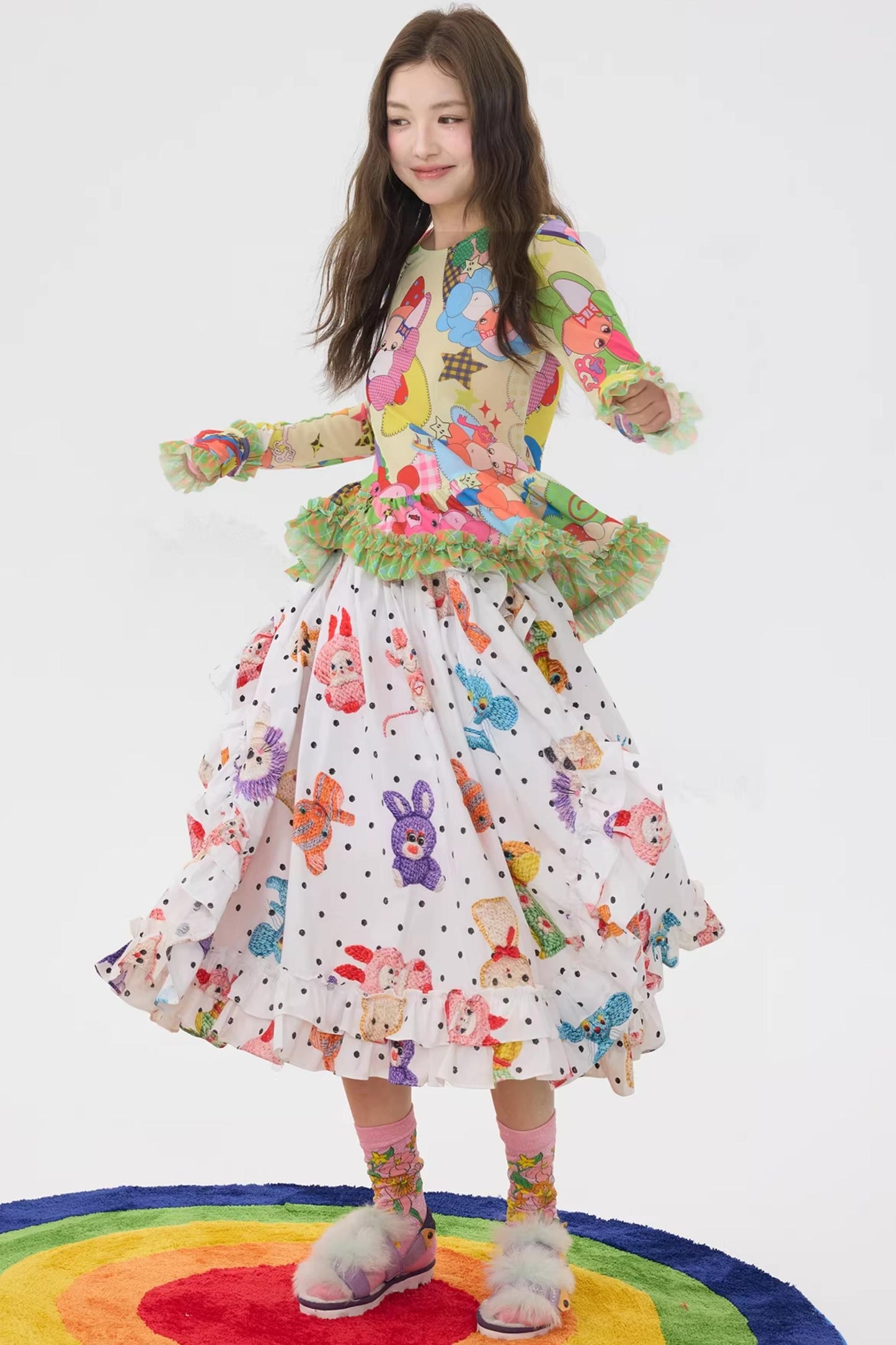 Polka Dot Lace Tutu Skirt