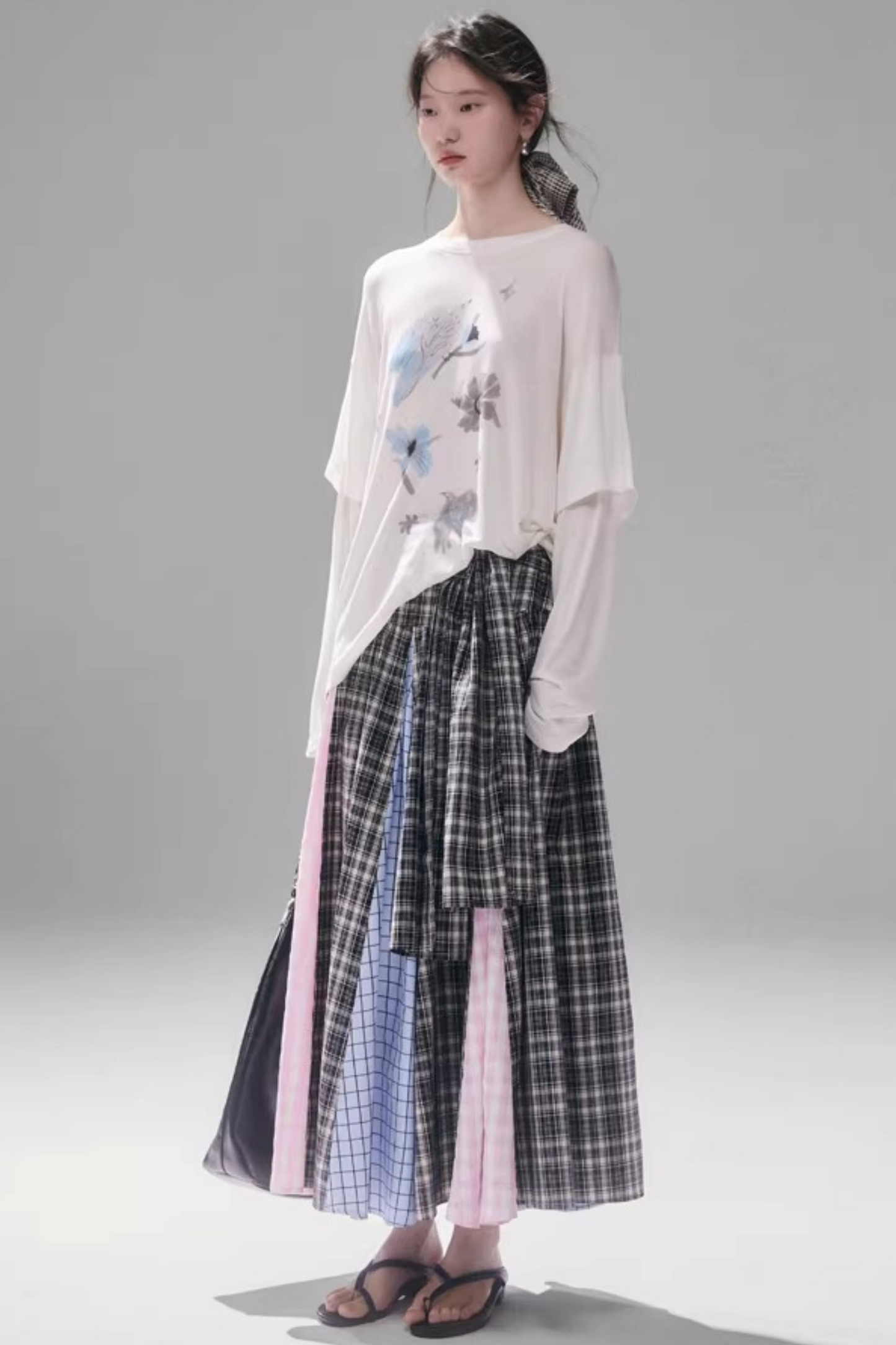 Retro Plaid A-Line Skirt