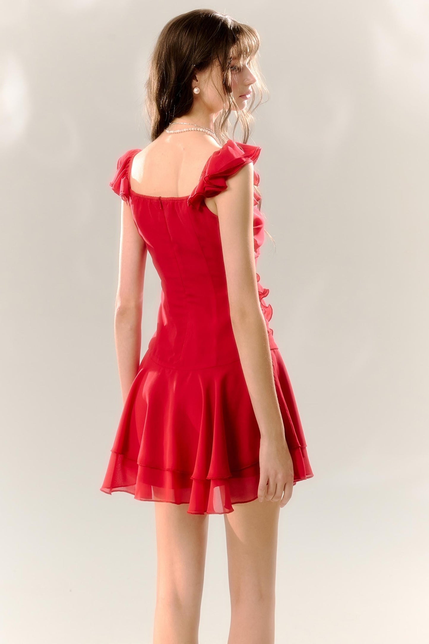 Roman Holiday Fly Sleeve Tail Dress