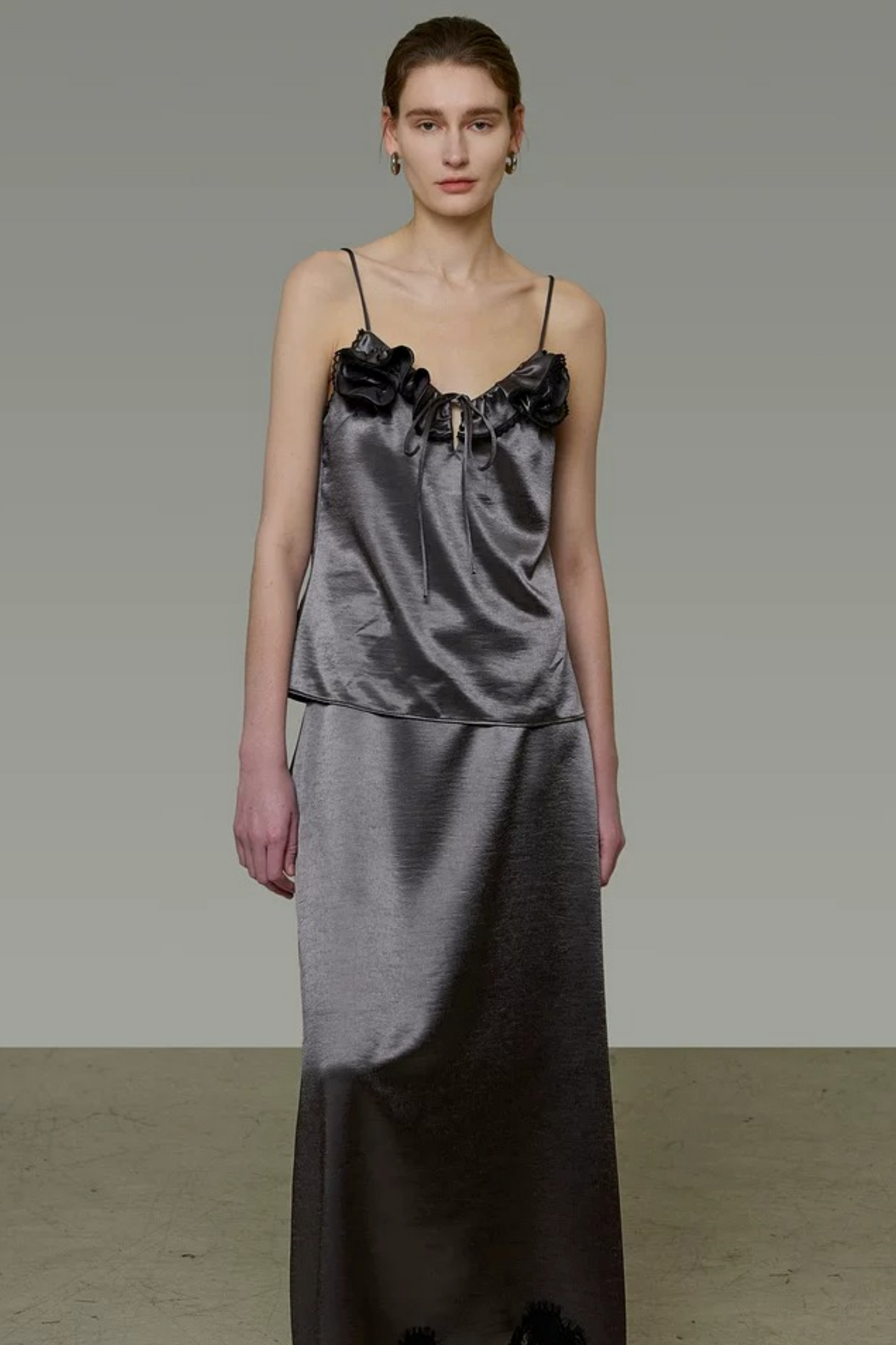 Lace-Trimmed Satin Camisole