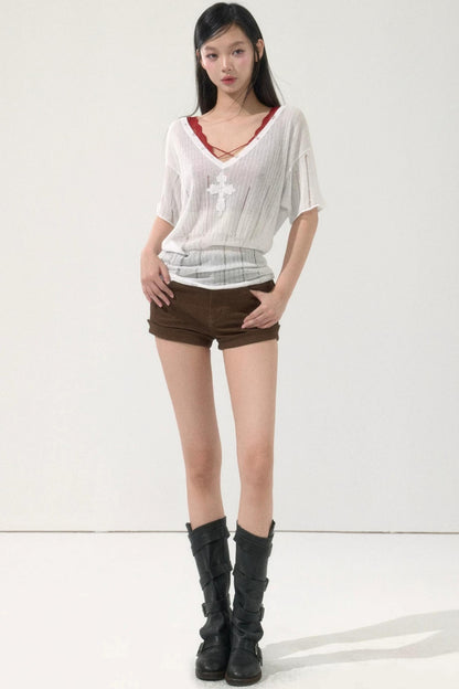 Batwing Sleeve Knit Top