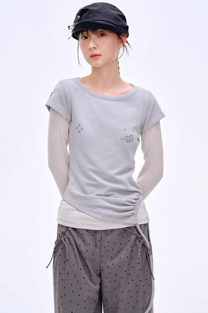 Breathing Aesthetics Rhinestone Blouse