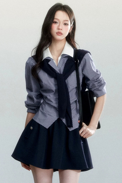 Korean Academy A-Line Skirt