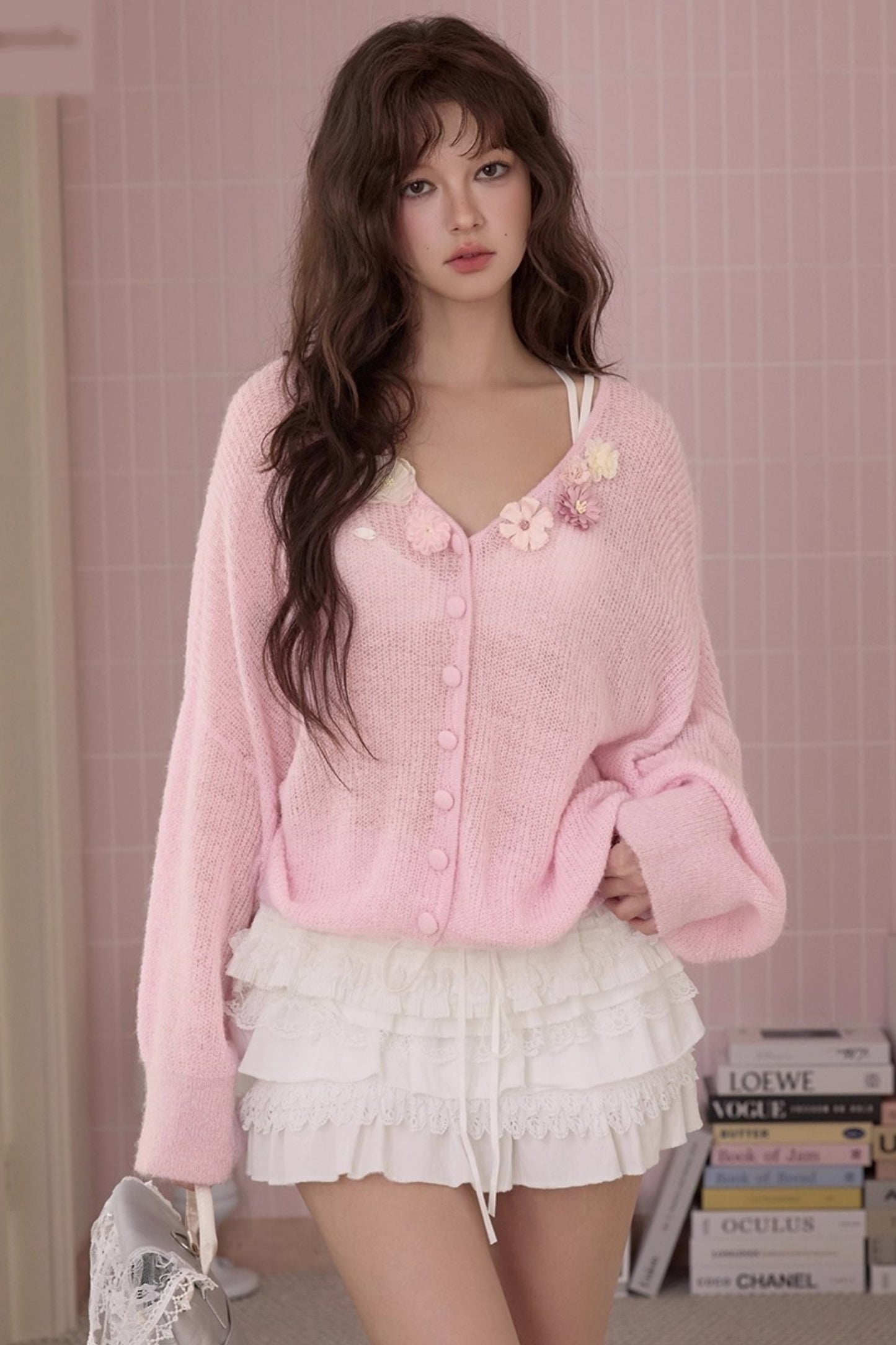 Sweet Floral Knit Sweater