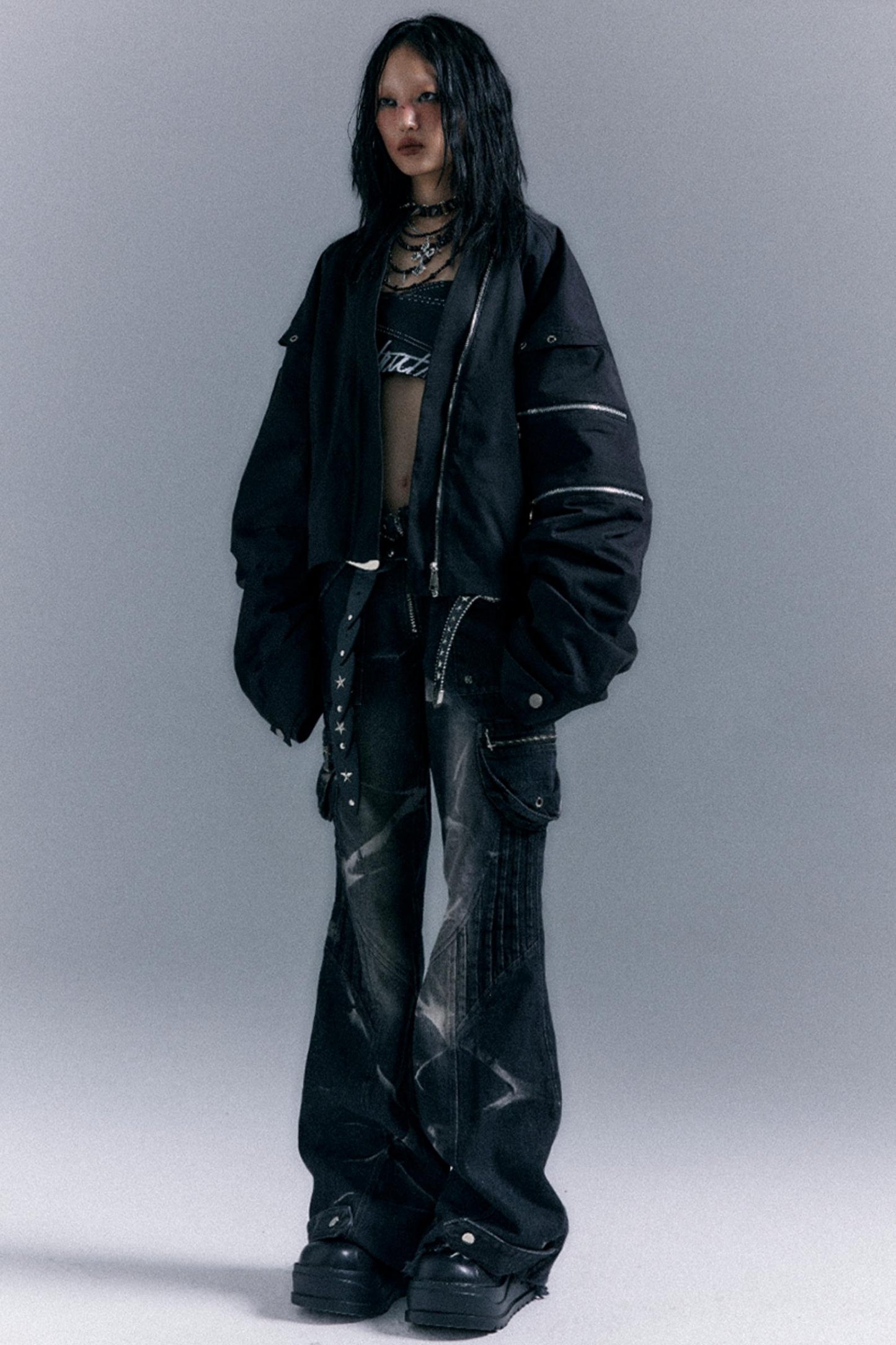 Vintage Oversized Bomber Jacket