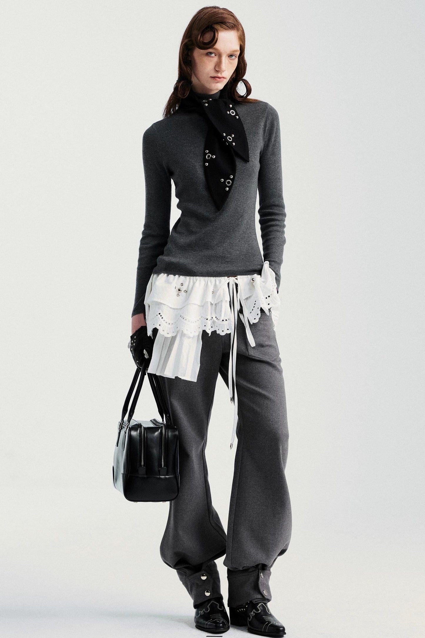 Two-Tone Wool Sweater