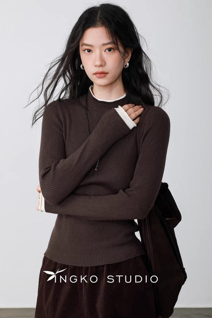 Autumn Leaf Color-Block Sweater