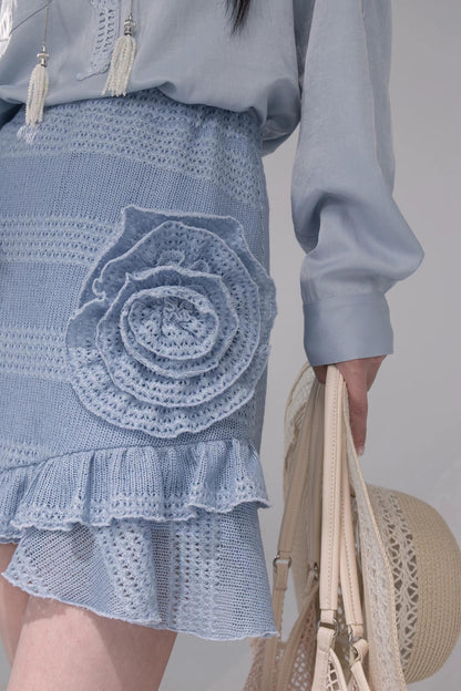 Clear Sky Knit Skirt