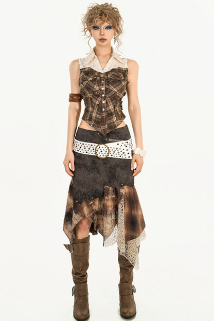 Lace Sleeveless Blouse