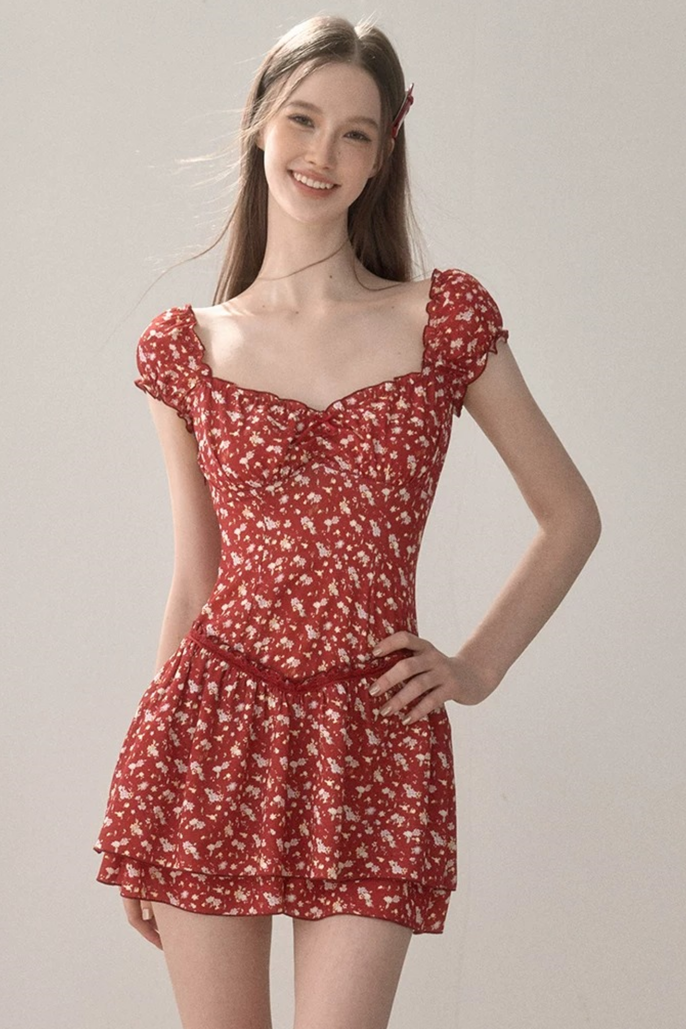 Romantic French Floral Dress