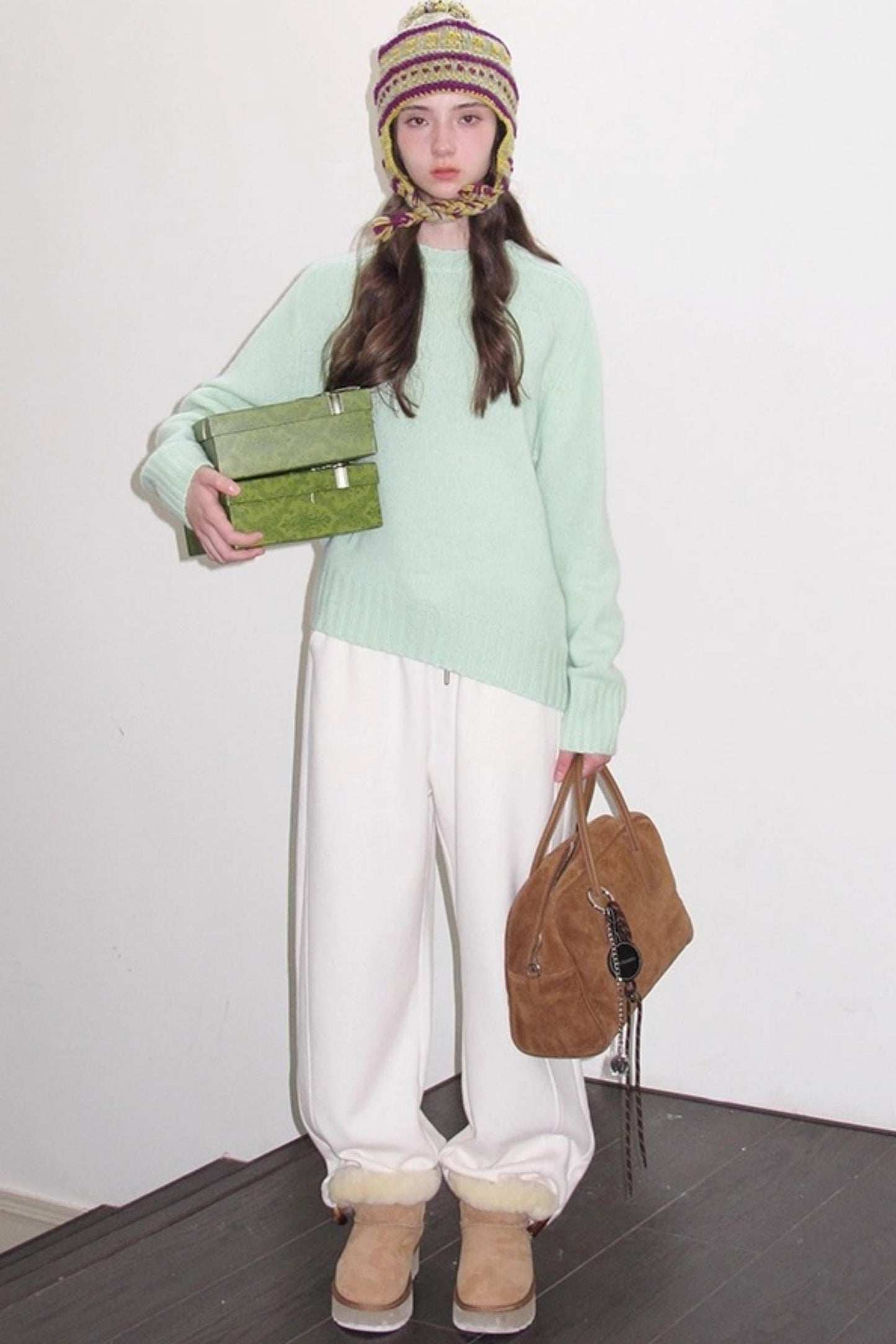 Mint Violet Wool Sweater