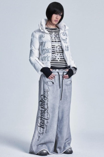 Frayed Hem Distressed Sweatpants