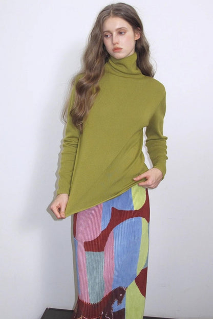 Retro Ivy League Print Skirt